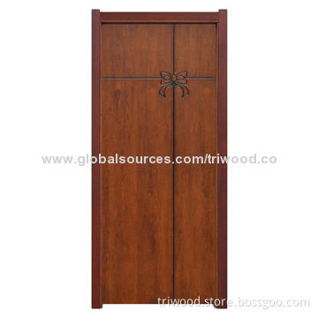 Flush door, timber material, nature wood veneer with Eco-friendly paint